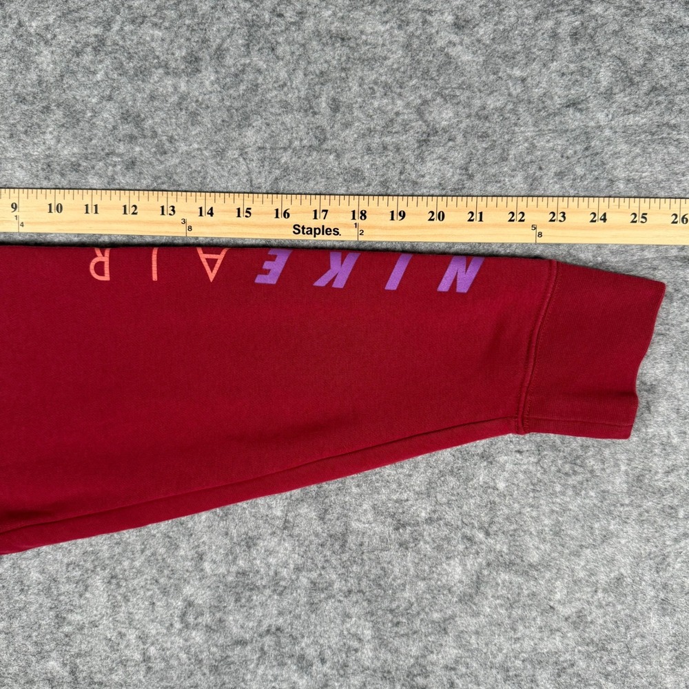 Nike Air Crewneck Sweatshirt Pullover Long Sleeve Mens XL Burgundy Red - Picture 6 of 11